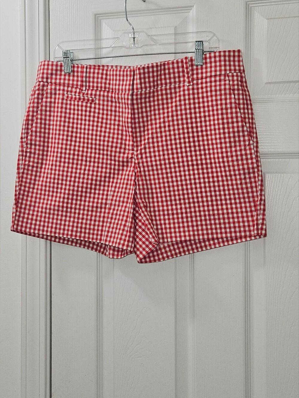 Ann Taylor Red and White Gingham Women’s Shorts SZ 12 - Picture 3 of 7